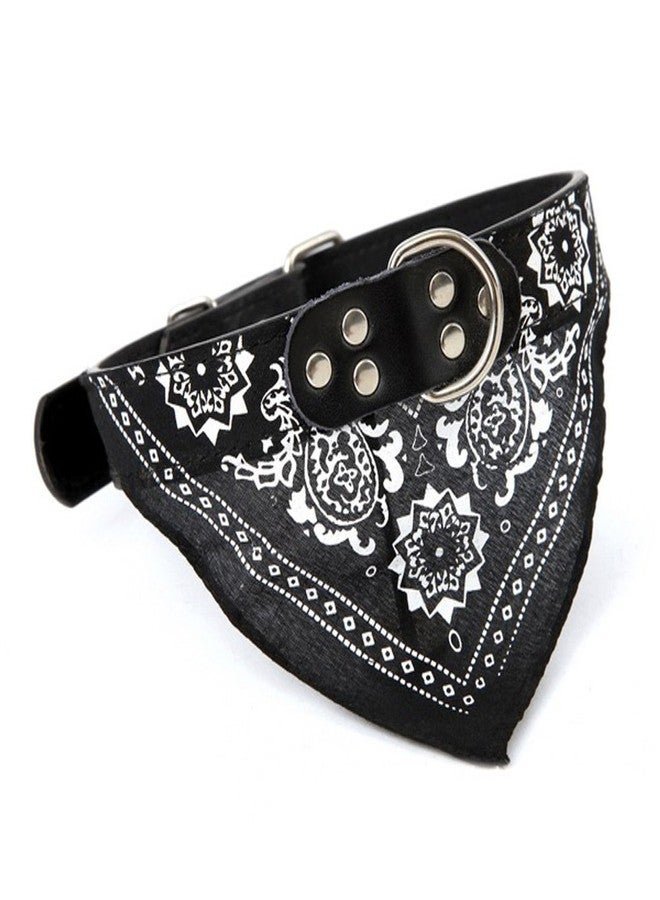 Sage Square Adjustable Scarf Cum Bandana Cum Neckerchief Collar Cum Neck Tie for Puppy/Cat/Kitten (Black) - Image 2